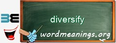 WordMeaning blackboard for diversify